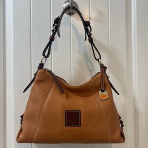 Dooney & Burke Hobo Shoulder Bag Vintage Y2K Leather Tan Brown